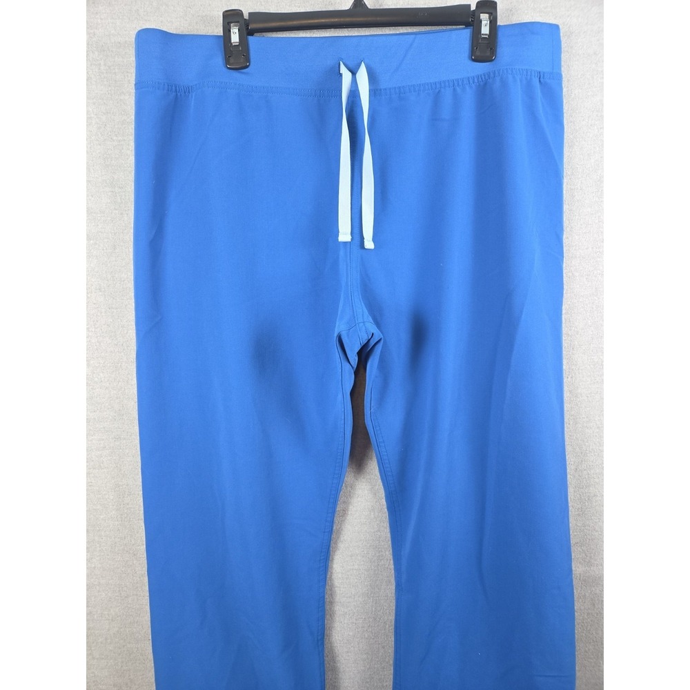 Figs Technical Collection Scrub Pants Mens XL TALL Blue Drawstring Straight Leg